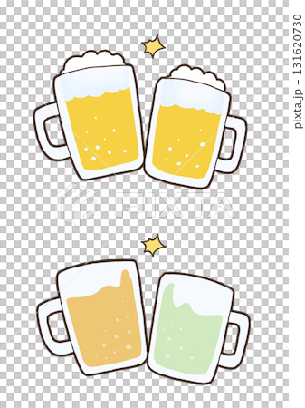 手描き風かわいいビールと飲み物のイラスト 131620730