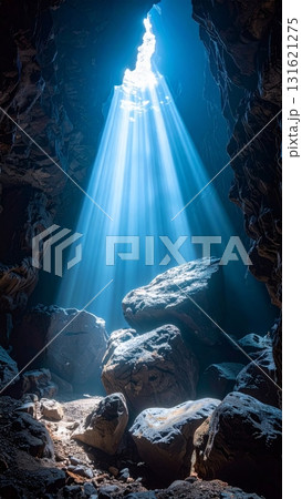 Green forest landscape with natural waterfall cascade flowing over rocks into a river stream Green forest landscape with natural waterfall cascade flowing over rocks into a river stream 131621275