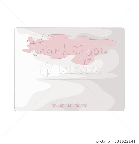 Illustration of wedding thank you card Illustration of wedding thank you card 131622141