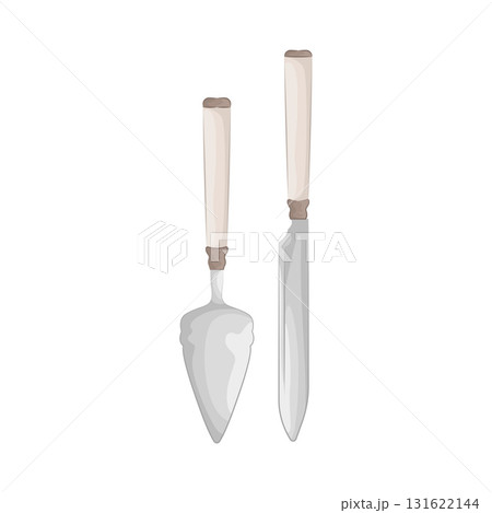 Illustration of wedding cake knife  131622144