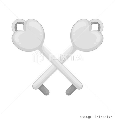 Illustration of heart shaped key Illustration of heart shaped key 131622157