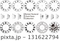 ローマ数字の時計の文字盤10種セット アンティーク　デザイン　 131622794