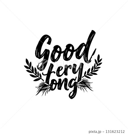 Elegant Good Very Long Typography Design with Botanical Accents for Print 131623212