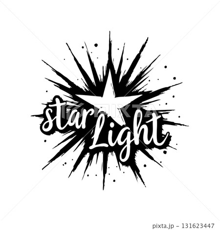 Starlight illustration with star bursting effect for t-shirt design and logo concept Starlight illustration with star bursting effect for t-shirt design and logo concept 131623447