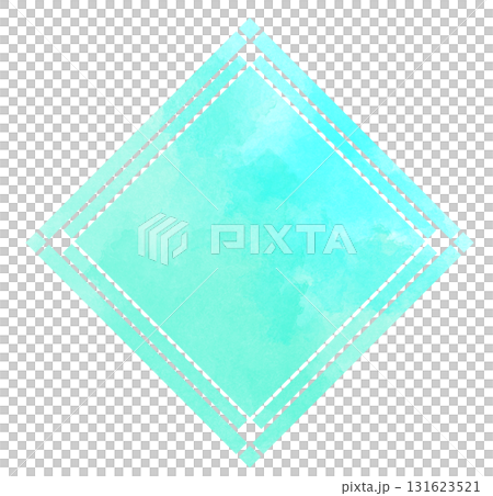 Diamond-shaped blue watercolor material Diamond-shaped blue watercolor material 131623521