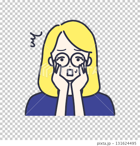 Cute female face illustration Cute female face illustration 131624495