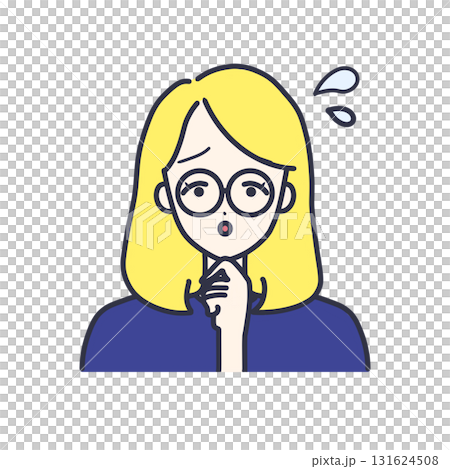 可愛的女性臉圖 可愛的女性臉圖 131624508