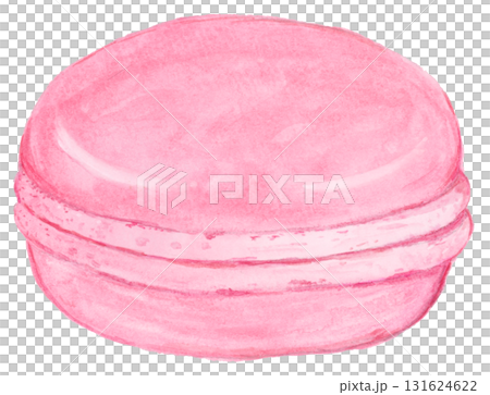 手繪水彩可愛粉紅馬卡龍插畫 手繪水彩可愛粉紅馬卡龍插畫 131624622