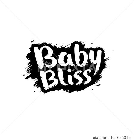 Stylish Baby Bliss Logo Design with Brush Stroke Background for Brand Identity 131625012