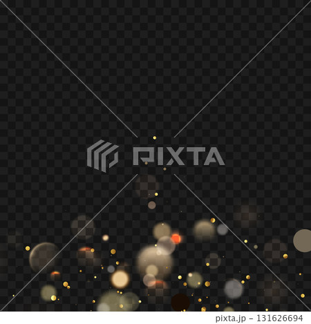 Magical golden glitter explosion with sparkling bokeh lights. Vector Magical golden glitter explosion with sparkling bokeh lights. Vector 131626694