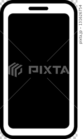 Simple vector illustration of a smartphone icon without a home button 131626754