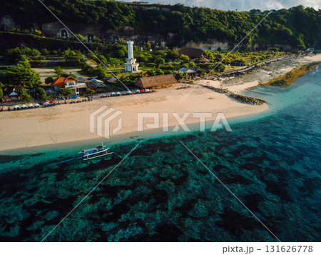Most famous beach with scenic landscape, lighthouse and ocean in Bali. Most famous beach with scenic landscape, lighthouse and ocean in Bali. 131626778