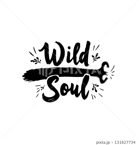 Wild Soul: Expressive Typography Design with Bohemian Flair, Hand Lettered Text 131627734