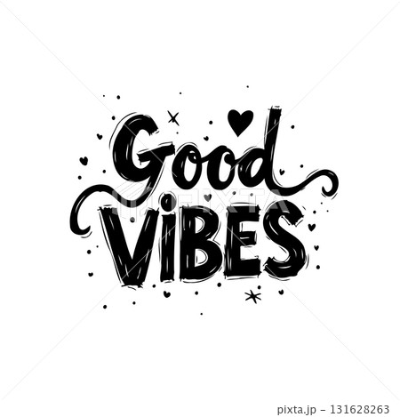 Positive Affirmation: Good Vibes Typography Design for Inspiring Motivation Positive Affirmation: Good Vibes Typography Design for Inspiring Motivation 131628263