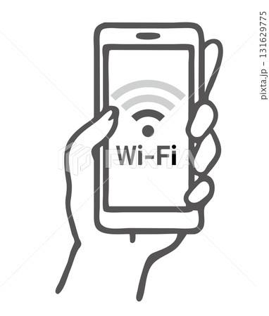 スマホ wi-fiが繋がりにくい ベクターイラスト素材 スマホ wi-fiが繋がりにくい ベクターイラスト素材 131629775