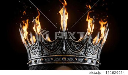 A Fiery Crown That Symbolizes Power, Strength, and Resilience in an Artistic Way A Fiery Crown That Symbolizes Power, Strength, and Resilience in an Artistic Way 131629934