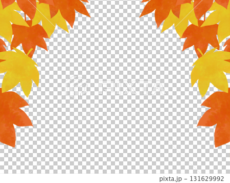 紅葉のイラストフレーム 131629992