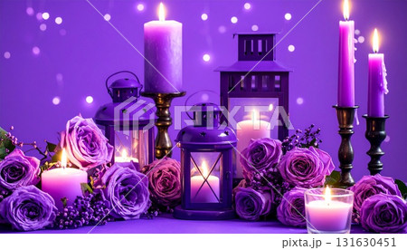 キャンドルナイトバイオレットの明かり キャンドルナイトバイオレットの明かり 131630451