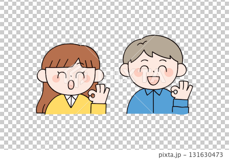 Illustration of two men and women who are allowed Illustration of two men and women who are allowed 131630473