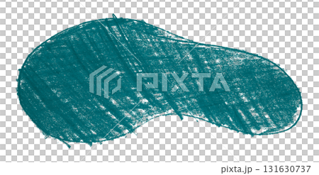 Abstract organic colored pencils abstract green chalk drop shape isolated on transparent background 131630737
