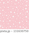 ピンクと白　星のシームレスパターン 131630750
