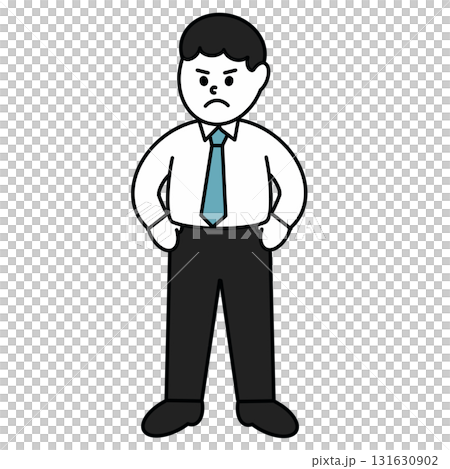 Angry man in a business suit illustration 131630902