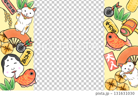 Auspicious hand-drawn frame Auspicious hand-drawn frame 131631030