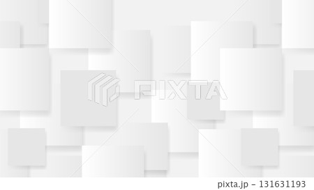 Abstract 3D grid of paper, white and gray squares. Vector illustration 131631193