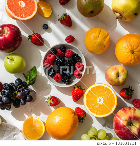 Top view of assorted fruits Top view of assorted fruits 131631211