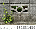 ブロック塀、壁、コンクリート、テクスチャ、質感、草 131631439