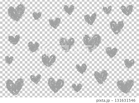 Crayon material random heart pattern background 131631546