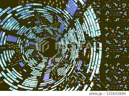 デジタル　未来　最先端　発展　テクノロジー　産業などの背景　壁紙(3DCGイメージ) 131631694