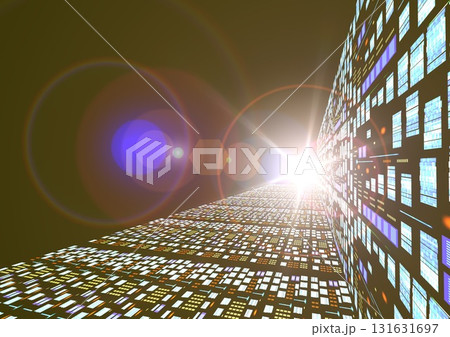 ハイテク テクノロジー 産業などの 明るい未来を 太陽光で表現した背景(3DCGイメージ) ハイテク テクノロジー 産業などの 明るい未来を 太陽光で表現した背景(3DCGイメージ) 131631697