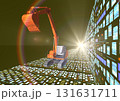 建設 土木 建築 最先端 重機 ICT などの未来を 太陽光とハロとで表現した 3DCGイメージ 建設 土木 建築 最先端 重機 ICT などの未来を 太陽光とハロとで表現した 3DCGイメージ 131631711