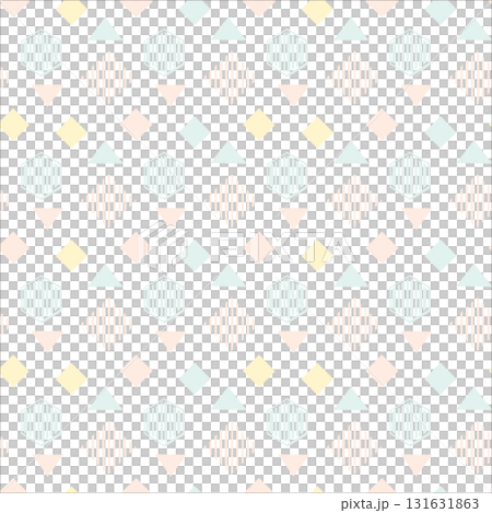 Retro geometric pattern with pastel colored shapes Retro geometric pattern with pastel colored shapes 131631863