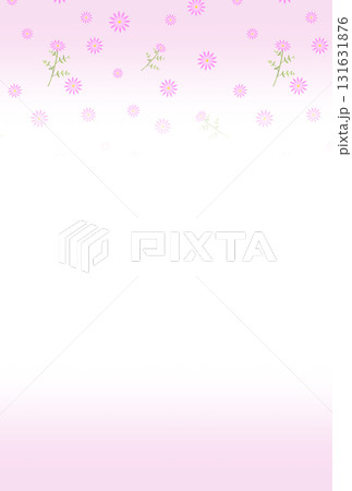 ピンクの花の背景〈ハガキ〉　D-2 131631876