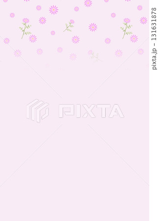 ピンクの花の背景〈ハガキ〉　E-1 131631878