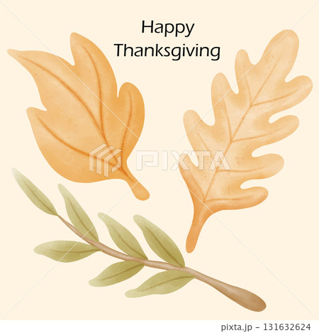 Thanksgiving watercolor illustration with pumpkin pie turkey and autumn harvest 131632624