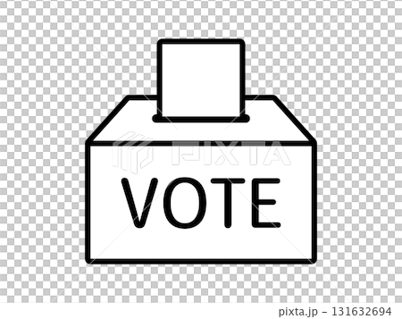 Ballot box icon monotone Ballot box icon monotone 131632694