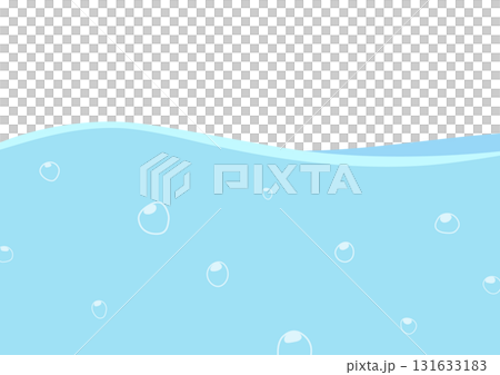 横から見た水面のイラスト 131633183