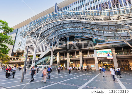 福岡 博多駅博多口 朝景 福岡 博多駅博多口 朝景 131633319
