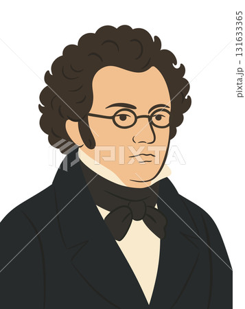 作曲家　フランツ・シューベルトのイラスト 131633365
