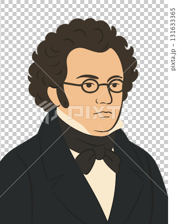 作曲家　フランツ・シューベルトのイラスト 131633365