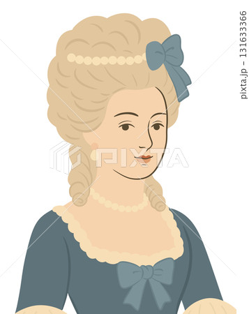 フランス王妃　マリーアントワネットのイラスト 131633366