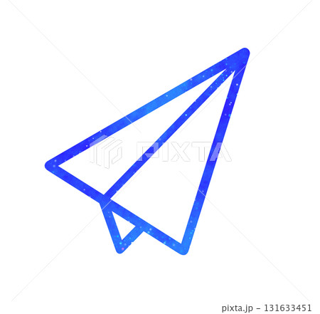 青い星空|紙飛行機アイコン 青い星空|紙飛行機アイコン 131633451