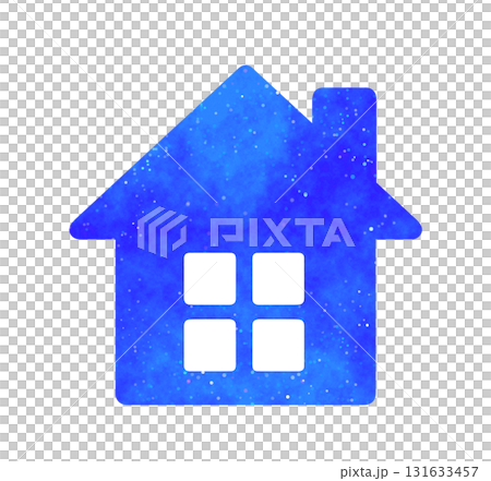 Blue starry sky | House icon Blue starry sky | House icon 131633457