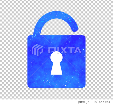 Blue starry sky | Open padlock symbol 131633463