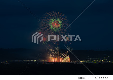 袋井市のふくろい遠州の花火の風景(静岡県) 袋井市のふくろい遠州の花火の風景(静岡県) 131633621
