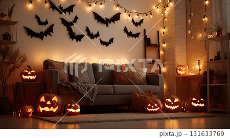 コウモリとジャックオーランタンの部屋 131633769