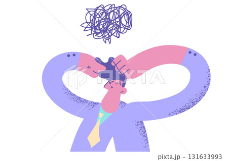 Complicated difficult making decision concept 131633993